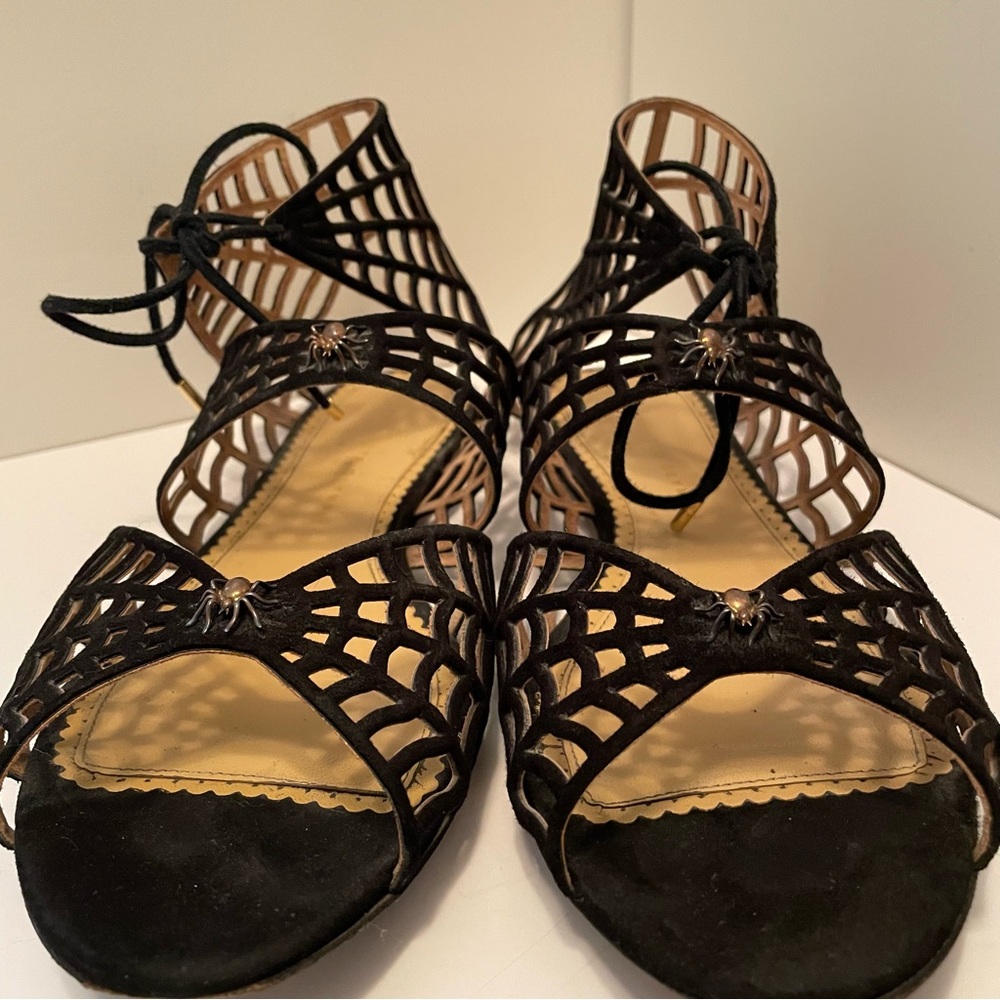 Charlotte Olympia Miss Muffett Black Suede Shoes Size EU 40 Read‎ Description